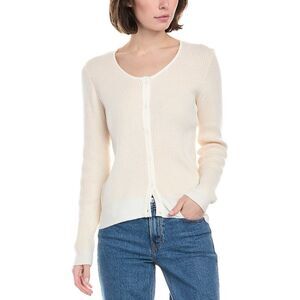Rain + Rose Womens Cardigan, White